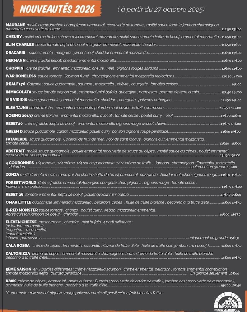 Pizza Albert fils - Menu Image 1